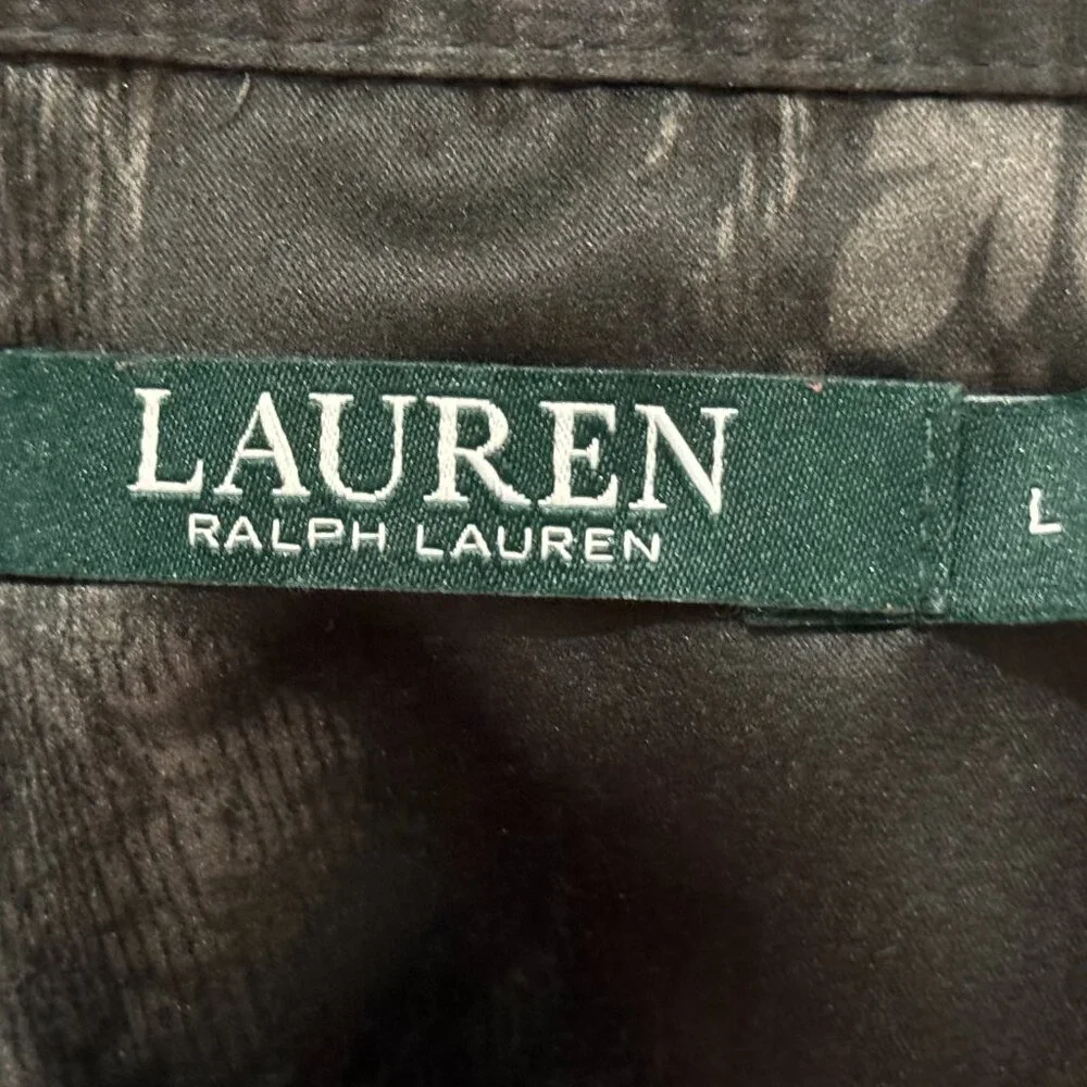 Lauren Ralph Lauren Sz L Long Sleeve Tunic  Nightshirt Monogram Embroidered - Picture 7 of 8